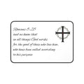 Desk Mat - Romans 8:28 Inspirational Christian Desk Mat with Cross & Crown of Thorns