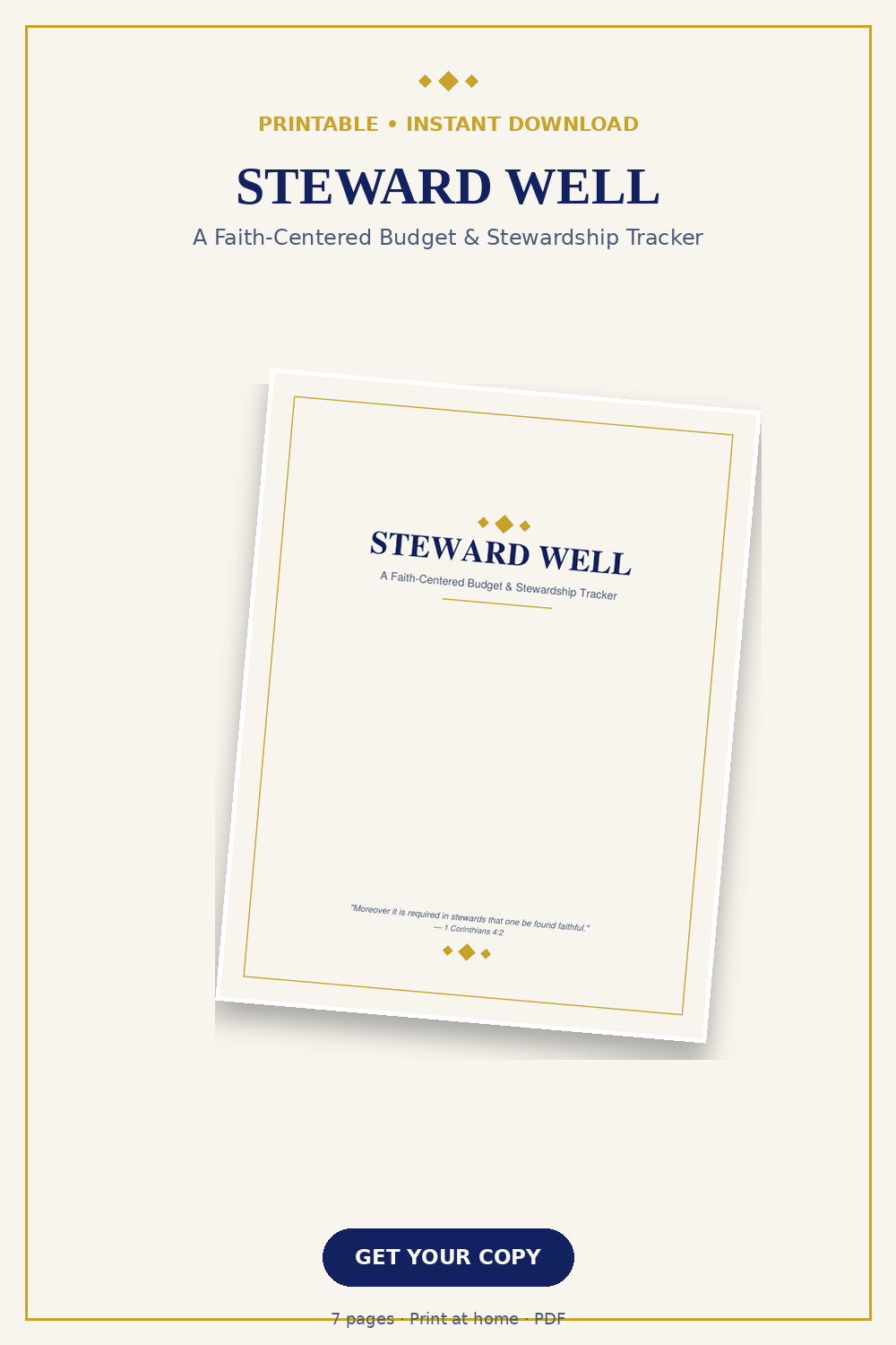 BUDGET PLANNER "STEWARD WELL"