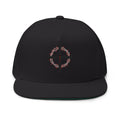 Embroidered Cross Crown Flat Bill Cap — "Croire" Snapback Hat