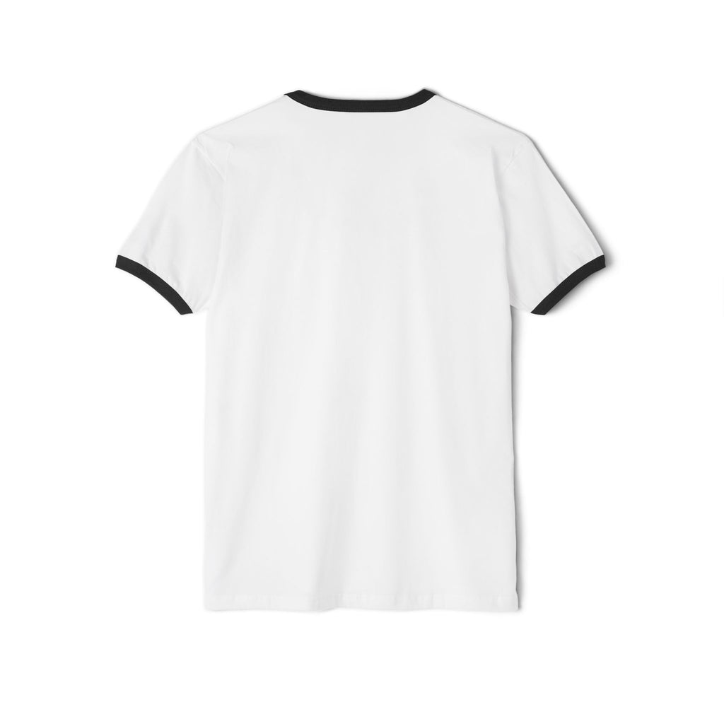 Croire Vintage Ringer Tee — "CROIRE" French Typography Graphic T-Shirt