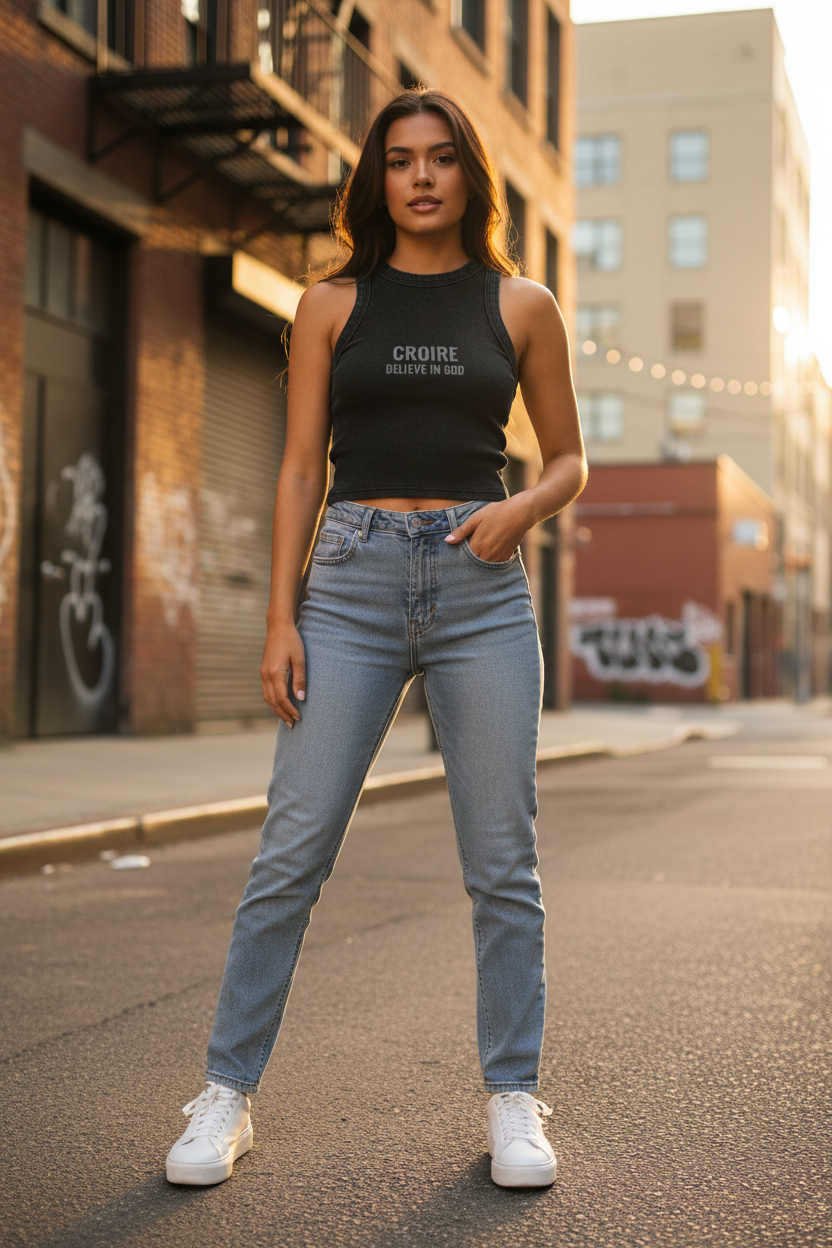 CROIRE Snow Washed Tank Top