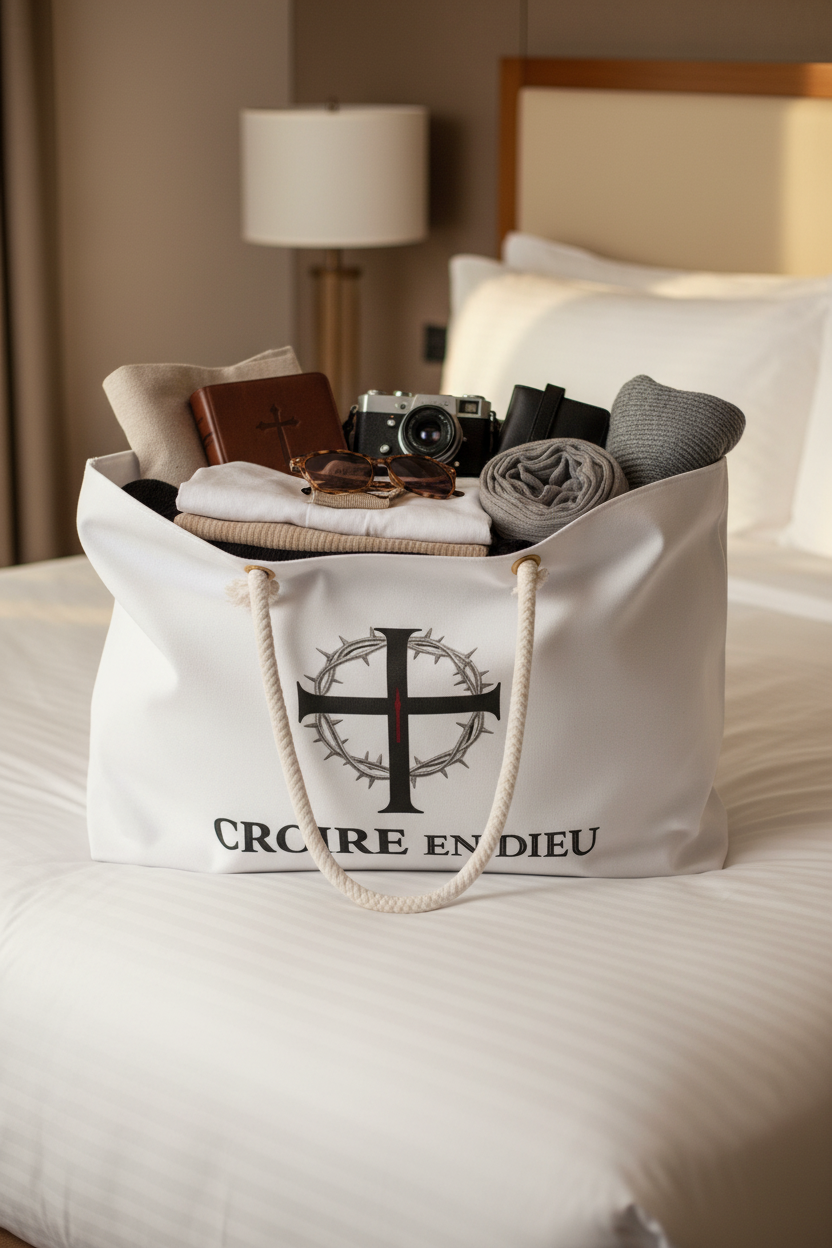Christian Travel Bag for Women — Faith Weekender Tote | Croire En Dieu