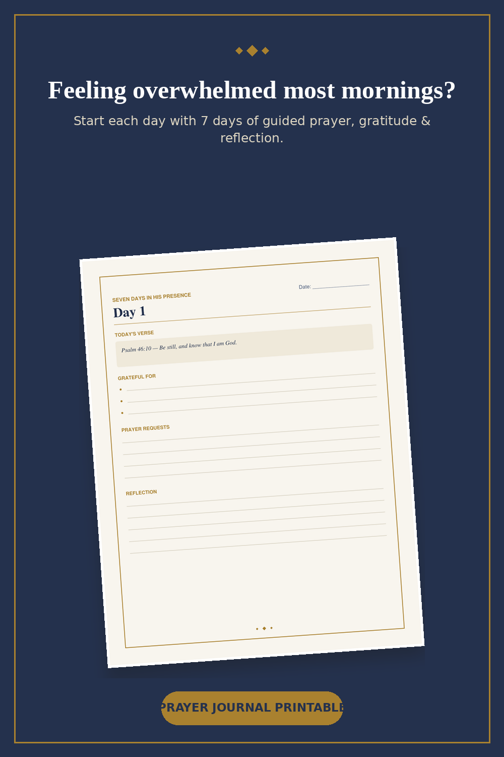 7 Day Prayer Journal